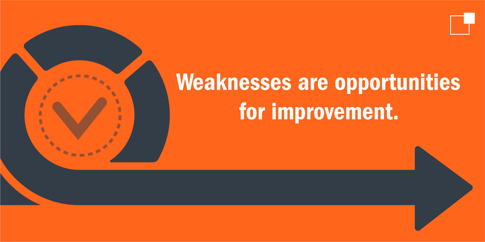Weaknesses are opportunities for improvement.