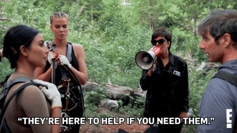 Kris Jenner GIF "They're here to help if you need them. They're here to help."