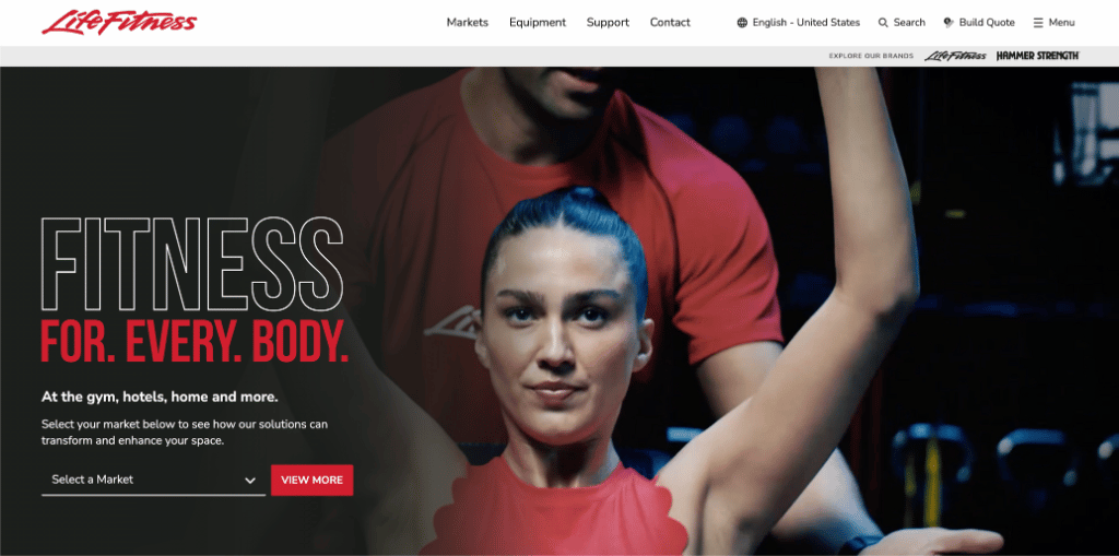 life fitness homepage