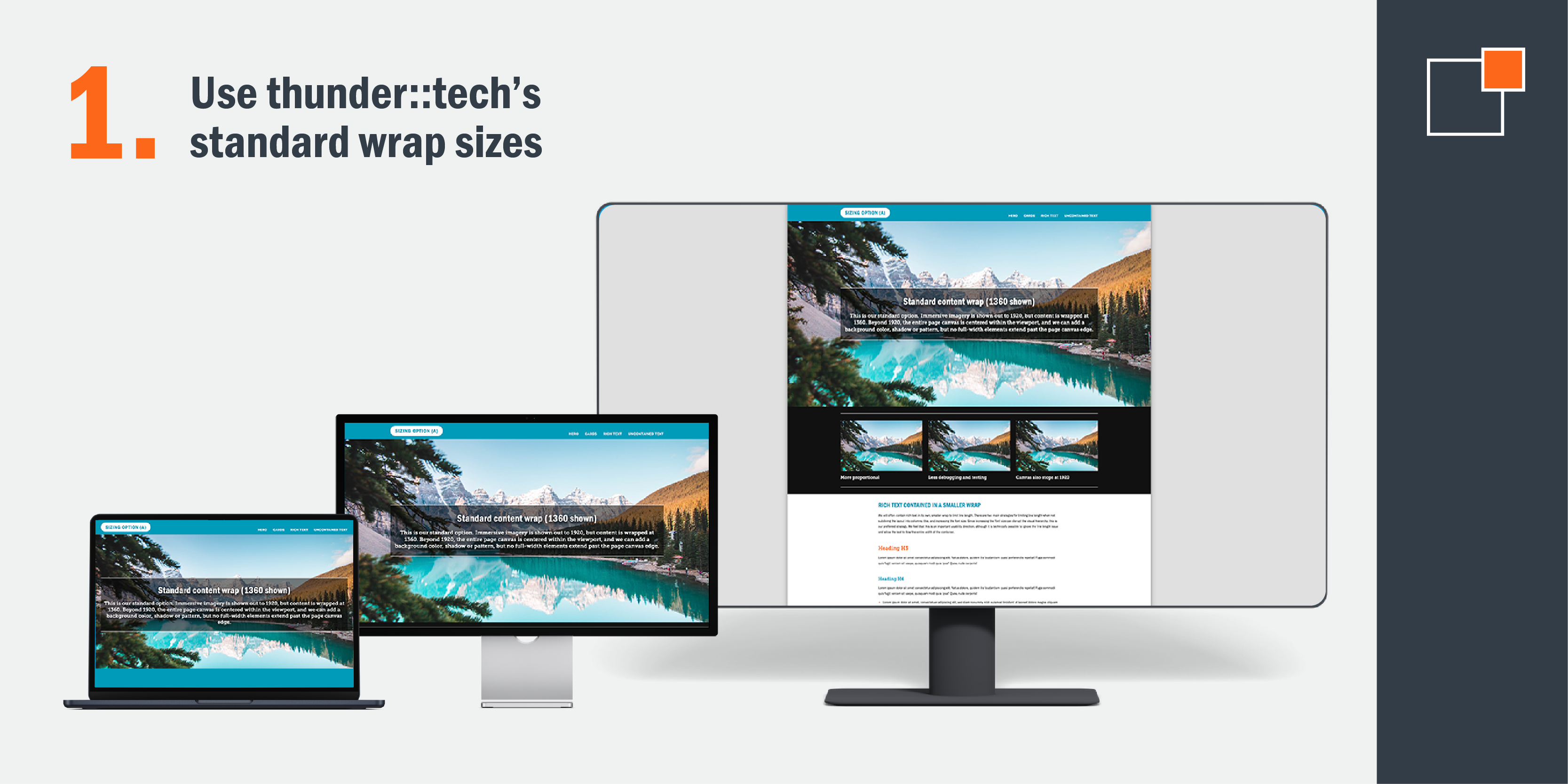 1. Use thunder::tech’s standard wrap sizes