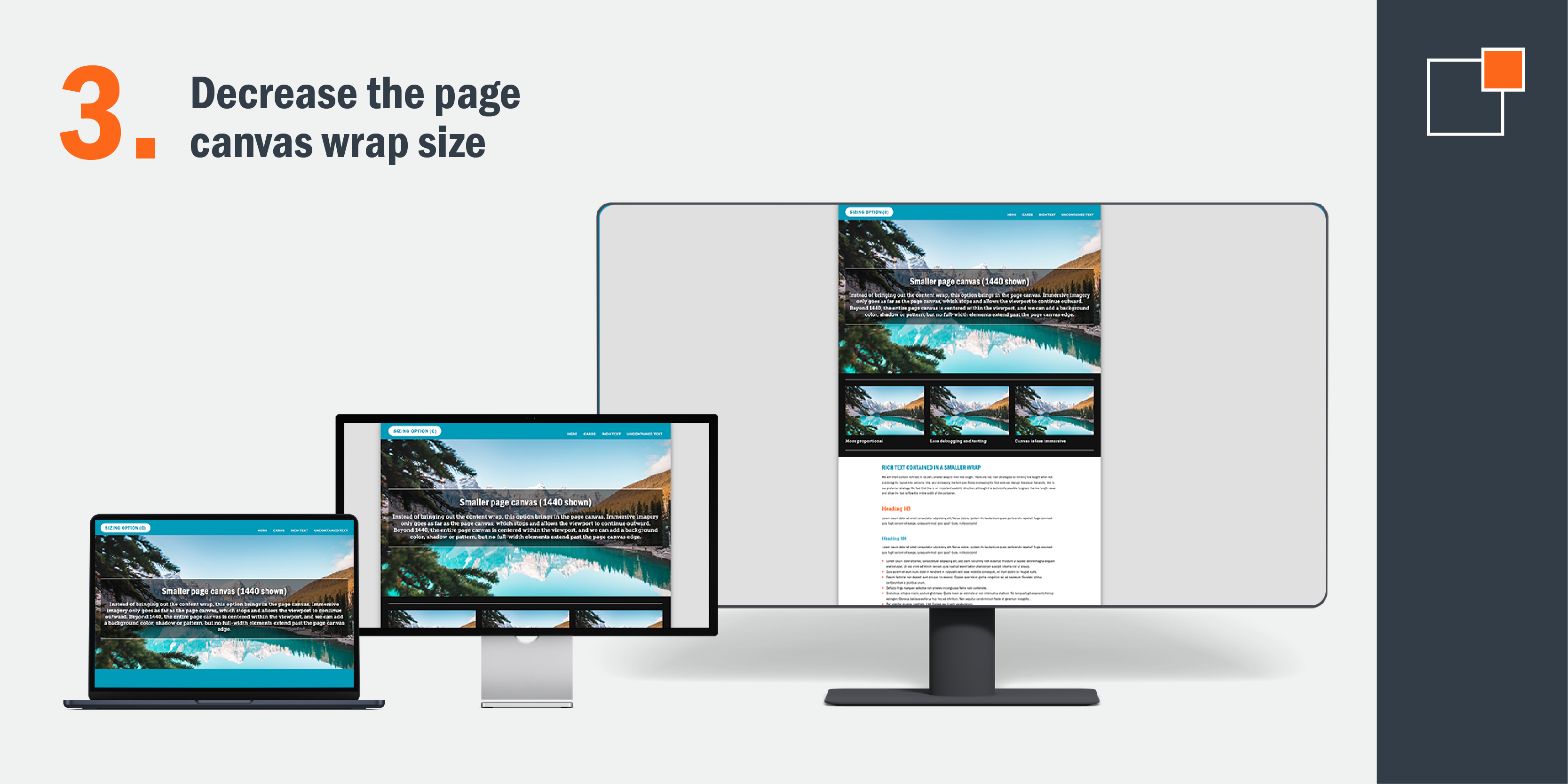 3. Decrease the page canvas wrap size