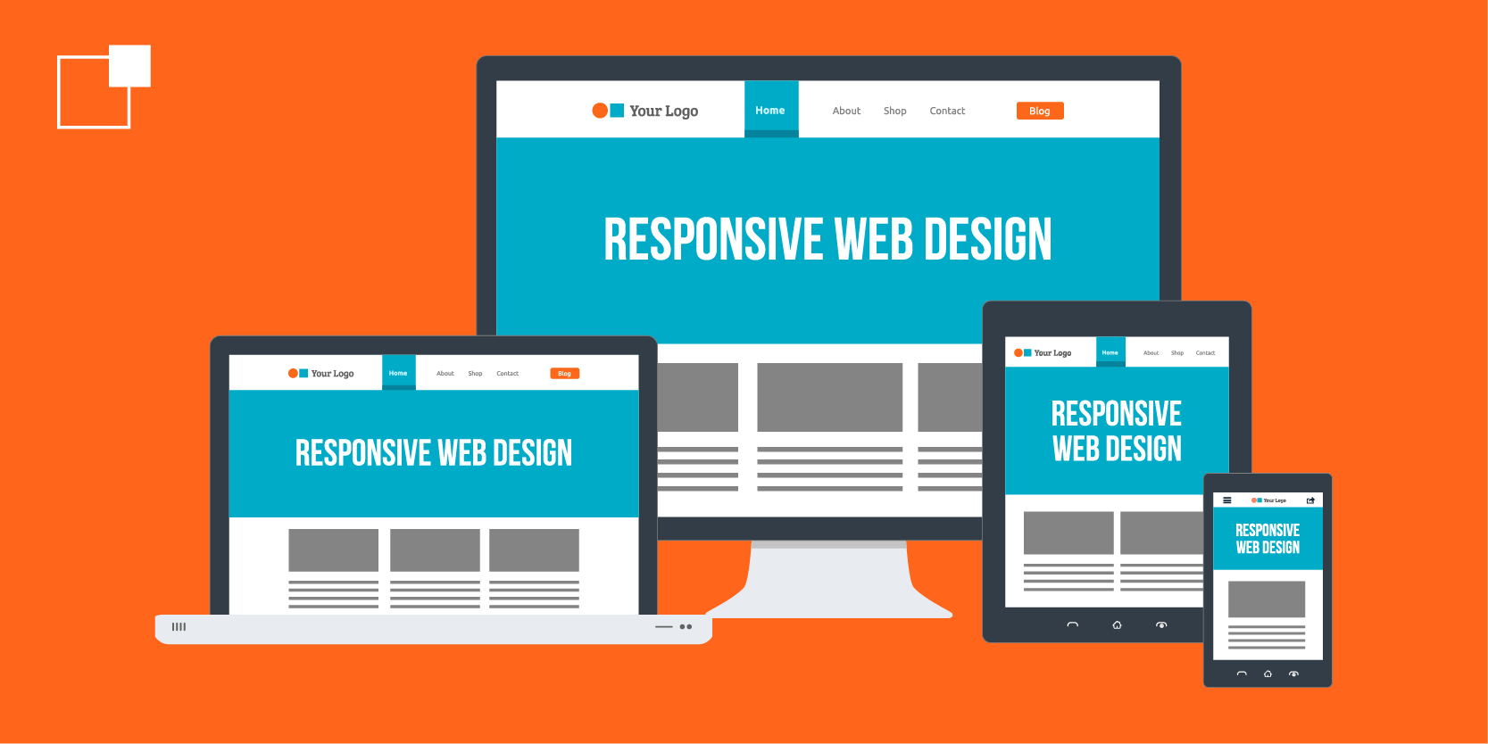 Responsive design screen on multiple monitor sizes