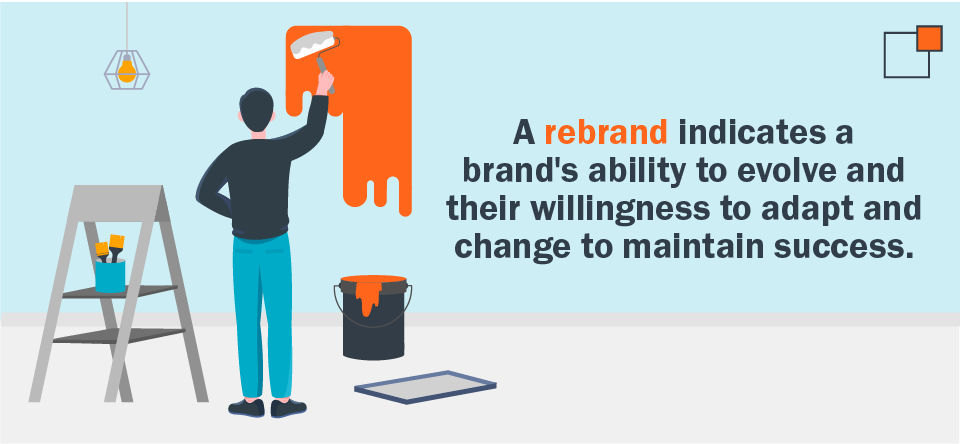 A rebrand indicates a brand's ability to evolve and their willingness to adapt and change to maintain success.