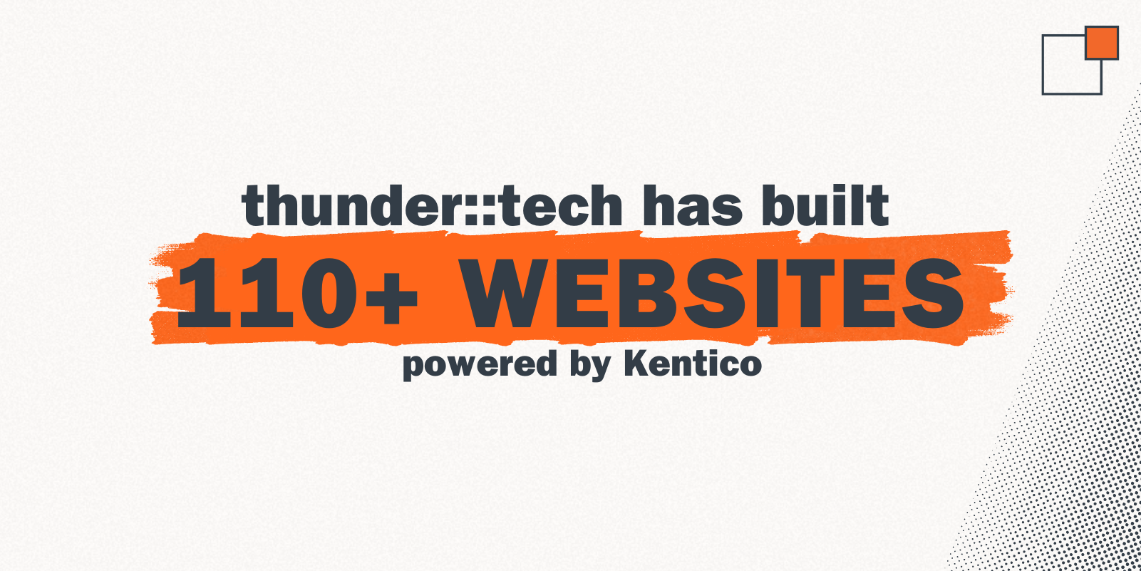 thunder::tech has built 110+ websites powered by Kentico. Gold partner and quality expert badges for thunder::tech, from Kentico